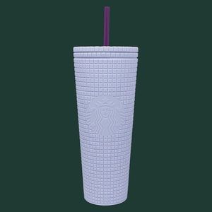 Starbucks Matte Lilac/lavender Grid Cup